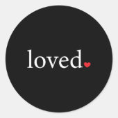Sticker Rond Déclaration Simplement Aimée Coeur Saint-Valentin (Devant)