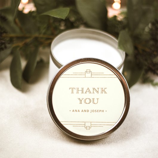 Sticker Rond Déco moderne | Élégant Mariage d'ivoire et d'or de