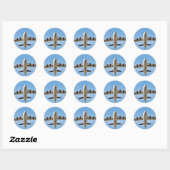 Sticker Rond Décollage aérien élevé (Feuille)