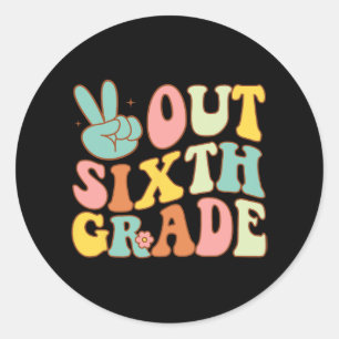 Sticker Rond Déconnexion 6e année Super journée école 6e année