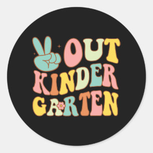 Sticker Rond Déconnexion jardin d'enfants Derniers jours école