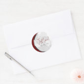 Sticker Rond Décontracté Bourgogne Juste Amour Photo Mariage (Enveloppe)