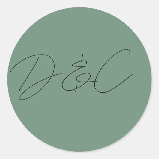 Sticker Rond Décontracté Chic Mariage de style d'écriture manus (Devant)