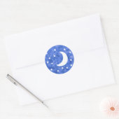 Sticker Rond Décor Aquarelle Moon Stars (Enveloppe)
