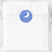 Sticker Rond Décor Aquarelle Moon Stars (Sac)