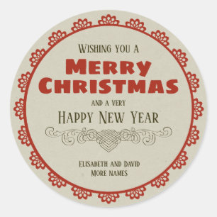 Sticker Rond Décor calligraphique CC0943 de cadre vintage de