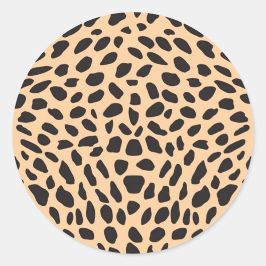 Sticker Rond Décor de guépard à peau (Devant)