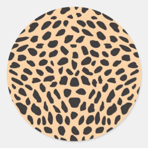 Sticker Rond Décor de guépard de peau