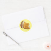 Sticker Rond Décor de Puff au fromage clair (Enveloppe)