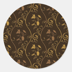 Sticker Rond Décor de raisins