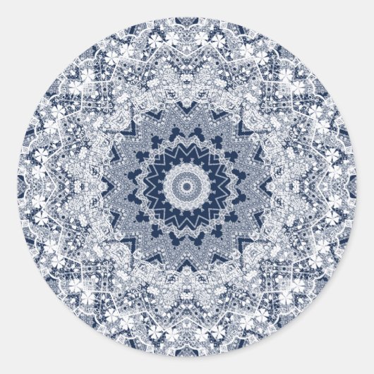 Sticker Rond Décor dentelé (Devant)