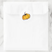 Sticker Rond Décor d'Halloween citrouille orange (Sac)