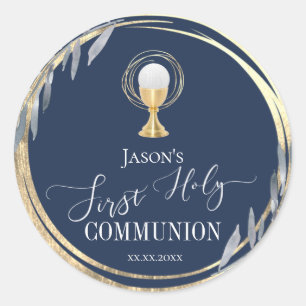 Sticker Rond Décor élégant de la Première communion
