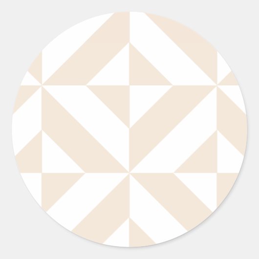 Sticker Rond Décor géométrique beige clair Motif (Devant)