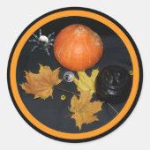 Sticker Rond Décor Halloween (Devant)