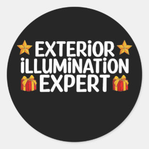 Sticker Rond Décor lumineux de Noël Exterior Illumination Exper