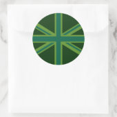Sticker Rond Décor turquoise vert Royaume-Uni Union Jack (Sac)