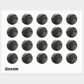 Sticker Rond Décor vintage (Feuille)