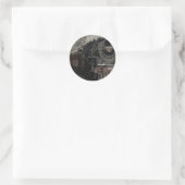 Sticker Rond Décor vintage (Sac)