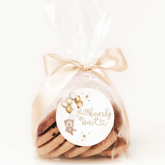 Sticker Rond Décoration de faveur de Baby Shower Nous pouvons à