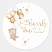 Sticker Rond Décoration de faveur de Baby Shower Nous pouvons à (Devant)