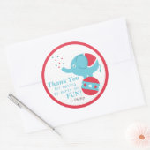 Sticker Rond Décoration de fête d'anniversaire sur le thème du (Enveloppe)