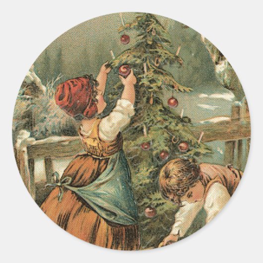 Sticker Rond Décoration de l'arbre (Devant)