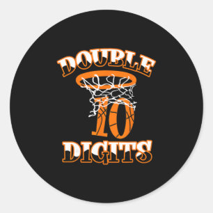 Sticker Rond Décorations d'anniversaire garçon chiffres doubles