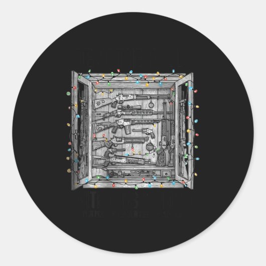 Sticker Rond Décorez Les Salles Avec Des Armes & Munitions (Devant)