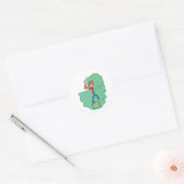 Sticker Rond Découpage de couverture (Enveloppe)