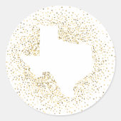 Sticker Rond Découpe de forme d'état Texas Stars (Devant)