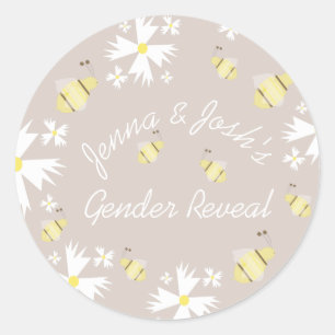 Sticker Rond Découverte de genre Fleur de Daisy Abeille Mignonn