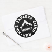 Sticker Rond Découvrez Les Montagnes (Enveloppe)