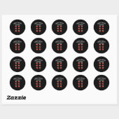 Sticker Rond Découvrez Ma Chemise Melon Fun Melon Six Pack Wate (Feuille)
