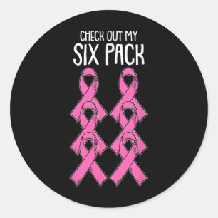 Sticker Rond Découvrez Mon Pack Soin Conscience du cancer du se