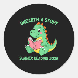 Sticker Rond Découvrez une histoire lecture estivale 2026 homme