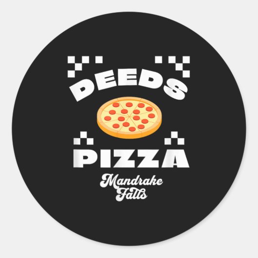 Sticker Rond Deeds Zza - Man Falls (Devant)