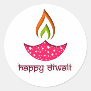 Sticker Rond Deepak pour diwali