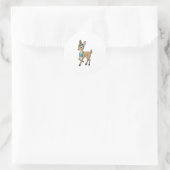 Sticker Rond Deer at Fitness with Towel (Sac)