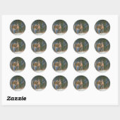 Sticker Rond Deer Buck (Feuille)