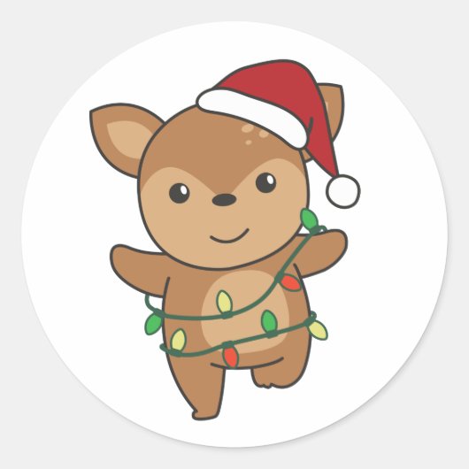 Sticker Rond Deer Christma (Devant)