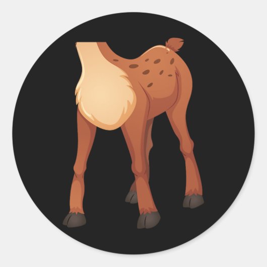 Sticker Rond Deer Lazy sans tête do-it-yourself Costume d'Hallo (Devant)