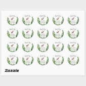 Sticker Rond Deer Merci (Feuille)