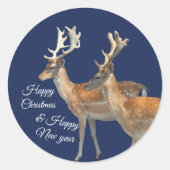 Sticker Rond Deers de Noël (Devant)