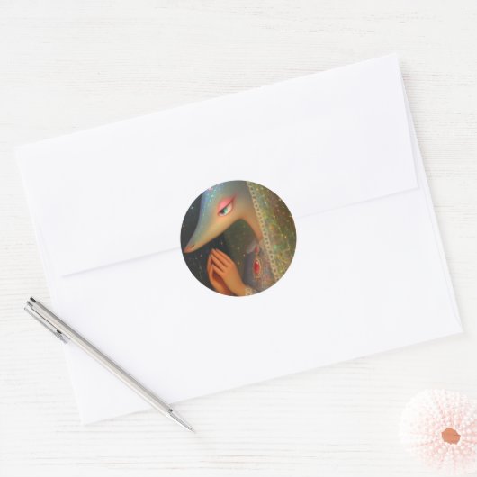 Sticker Rond Déesse céleste (Enveloppe)