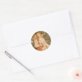 Sticker Rond Déesse des fleurs et des floraisons, Flora par Mor (Enveloppe)