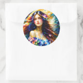 Sticker Rond Déesse du printemps (Sac)