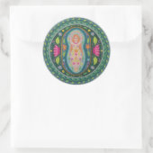 Sticker Rond Déesse du printemps Mandala (Sac)