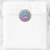 Sticker Rond Déesse Lakshmi mandala (Sac)
