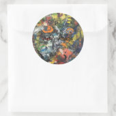 Sticker Rond Déesse plumée Abstraite par Hankamer Artjunkhaus (Sac)